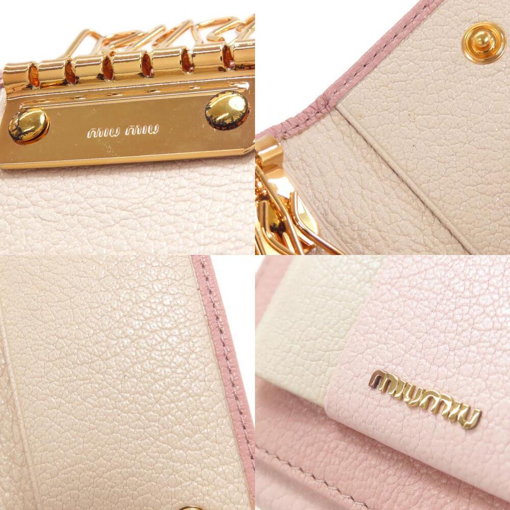 Miu Miu Ribbon Key Case Wallet Leather - Picture 9 of 11